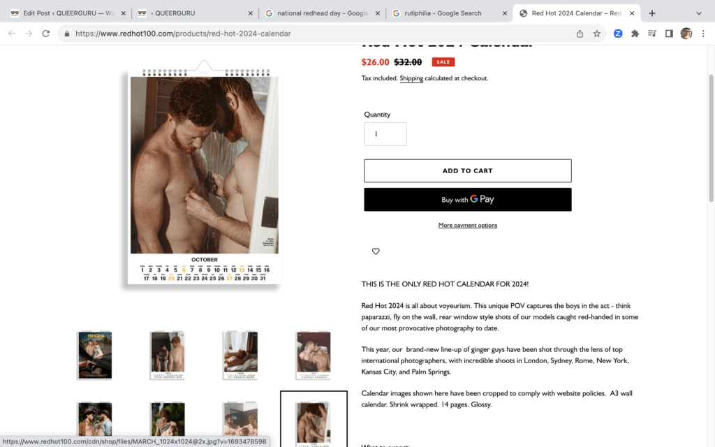 Is it possible that this 10th Edition of Thomas Knights  RED HOT Calendar is even more sizzling (and naked) than ever?